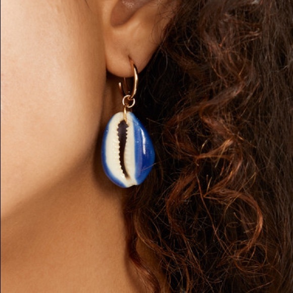 Colorful Shell Earrings Blue - Picture 5 of 5